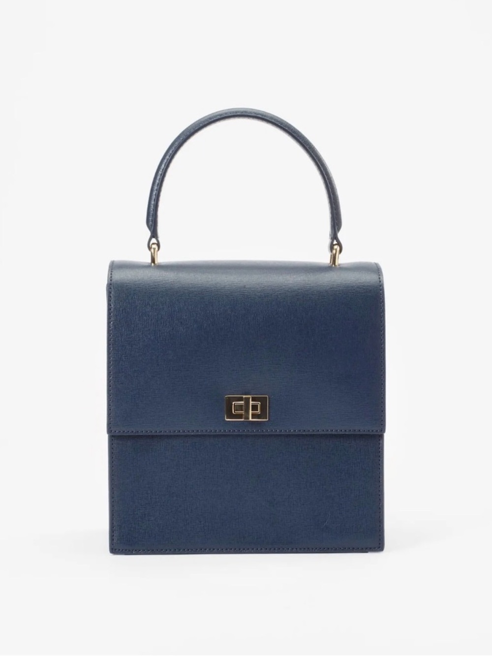 NWOT Neely & Chloe No 19 navy leather top handle bag